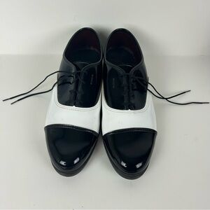 Gateway Formal Footwear Black and White Cap Toe Tuxedo/Oxford Shoes Size 11